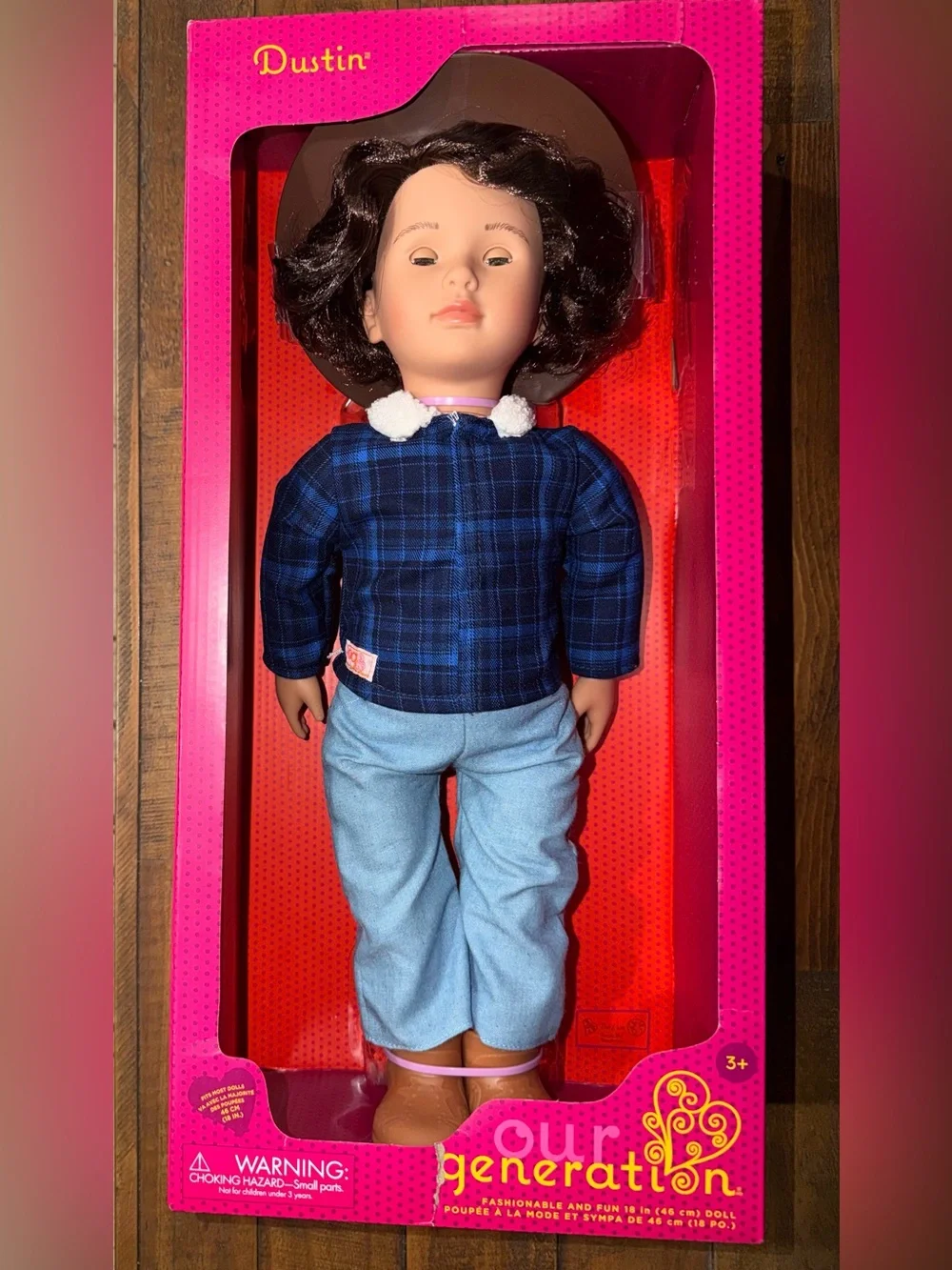 Our Generation Blue Plaid Shirt & Light Blue Pants Doll Outfit - Kids Toy